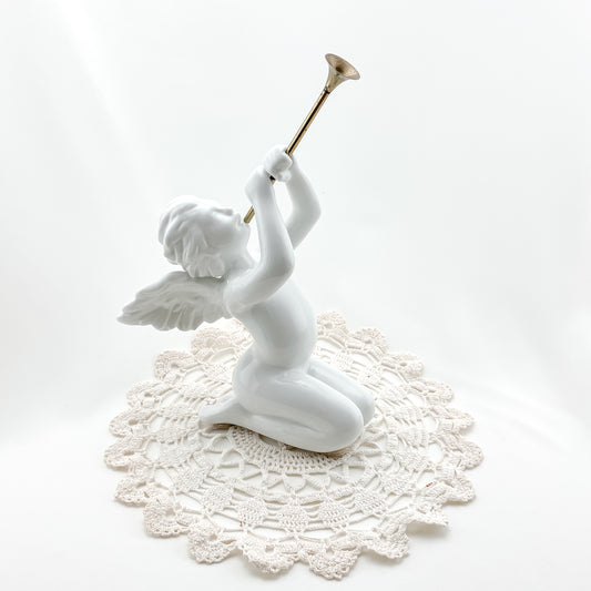 Department 56 White Porcelain Angel Figure - 11" | Holiday Decoration