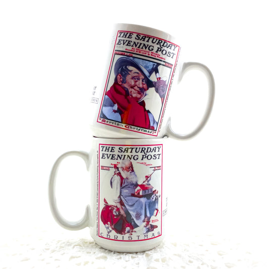 Norman Rockwell The Saturday Evening Post Mugs - Set of Two | Collectible